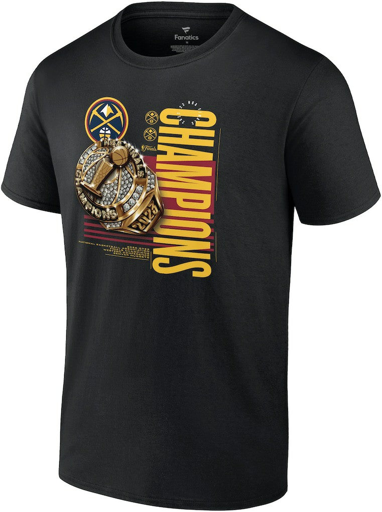 Denver Nuggets 2023 NBA Finals Champions Slam Bling Ring T-Shirt - Black | Fanatics outlet