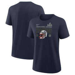 New England Patriots Women's 2025 AFC Champions Helmet T-Shirt - Navy | Nike online