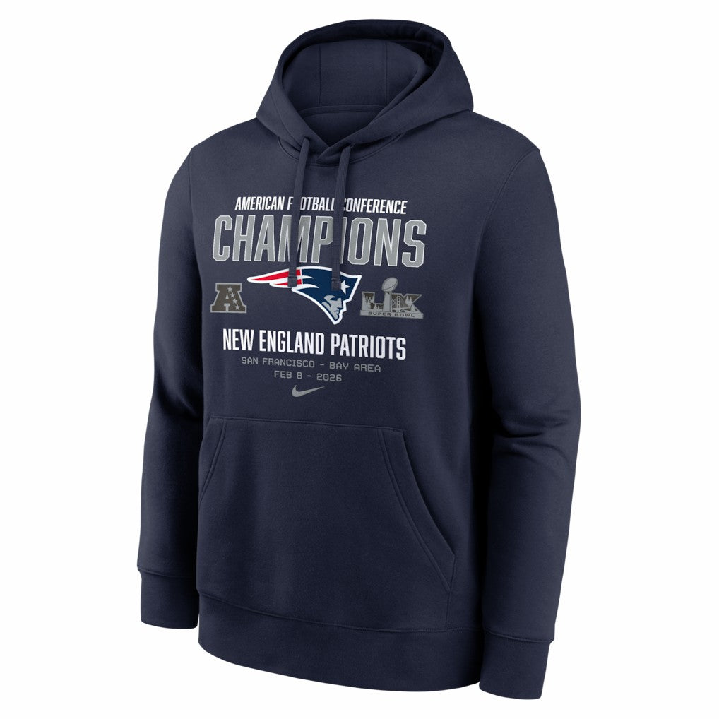New England Patriots 2025 AFC Champions Team Nation Hoodie - Navy | Nike discount