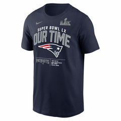 New England Patriots Super Bowl LX Clear Sign T-Shirt - Navy | Nike online