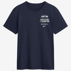 Seattle Seahawks Two-Time Super Bowl Champions Downtown Ring Club T-Shirt - College Navy | Nike online