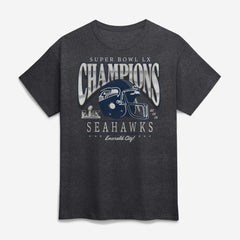Seattle Seahawks Super Bowl LX Champions Prestigious Run T-Shirt - Heather Charcoal online