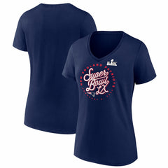 New England Patriots Women's Super Bowl LX Cheer Section V-Neck T-Shirt - Navy online