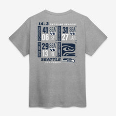 Seattle Seahawks Super Bowl LX Champions Counting Points Score T-Shirt - Steel on sale