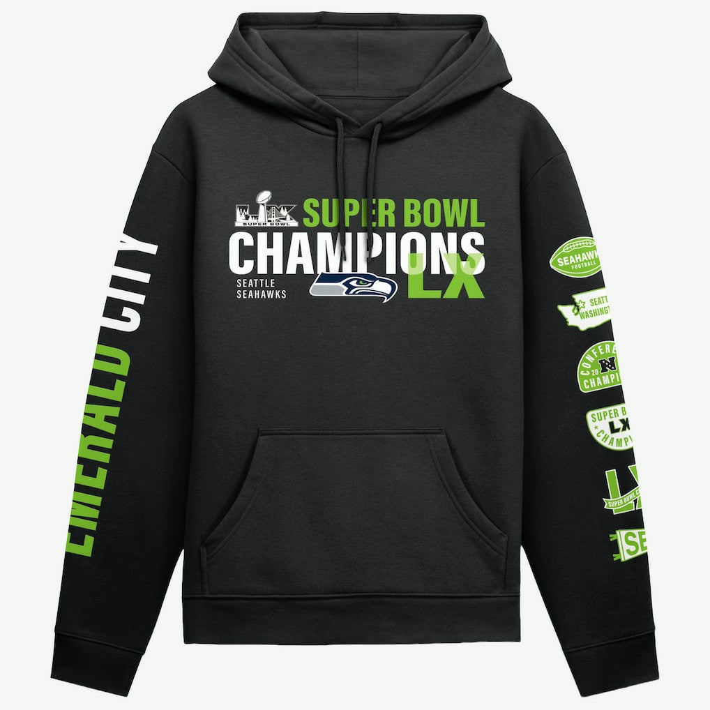 Seattle Seahawks Super Bowl LX Champions Four-Piece Hoodie - Black online