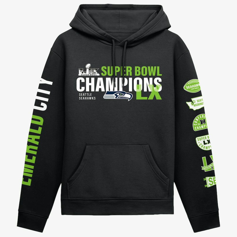 Seattle Seahawks Super Bowl LX Champions Four-Piece Hoodie - Black online