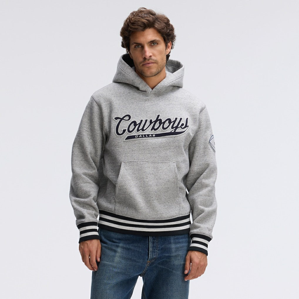 Dallas Cowboys IconicFleece Tipped Hoodie - Heather Gray online