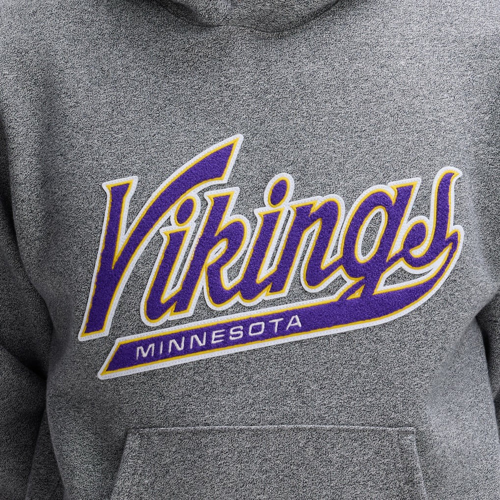 Minnesota Vikings IconicFleece Tipped Hoodie - Athletic Heather Gray outlet