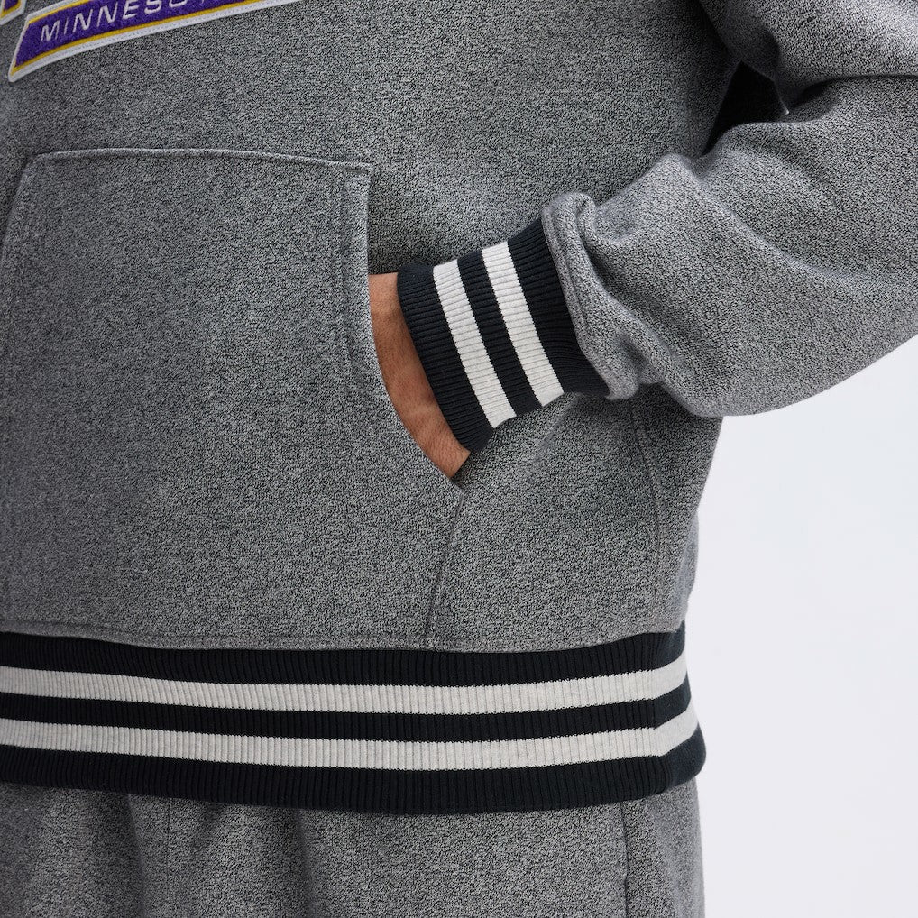 Minnesota Vikings IconicFleece Tipped Hoodie - Athletic Heather Gray outlet