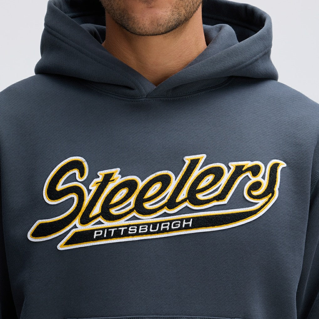 Pittsburgh Steelers IconicFleece Tipped Hoodie - Charcoal on sale
