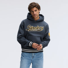Pittsburgh Steelers IconicFleece Tipped Hoodie - Charcoal on sale