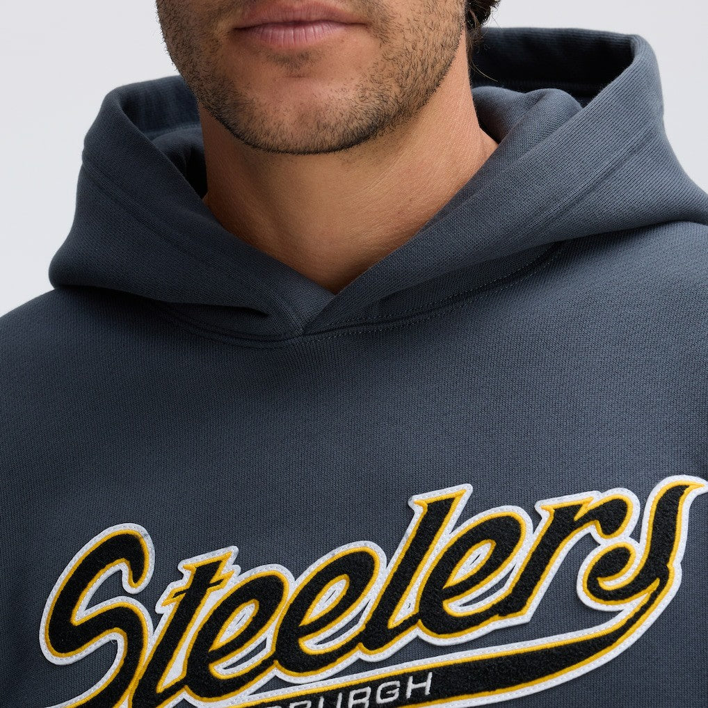 Pittsburgh Steelers IconicFleece Tipped Hoodie - Charcoal on sale