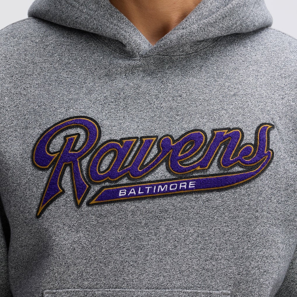 Baltimore Ravens IconicFleece Tipped Hoodie - Athletic Heather Gray online