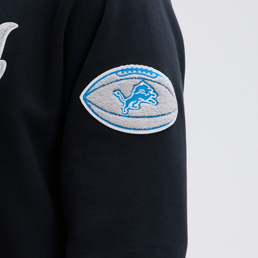Detroit Lions IconicFleece Tipped Hoodie - Black cheap