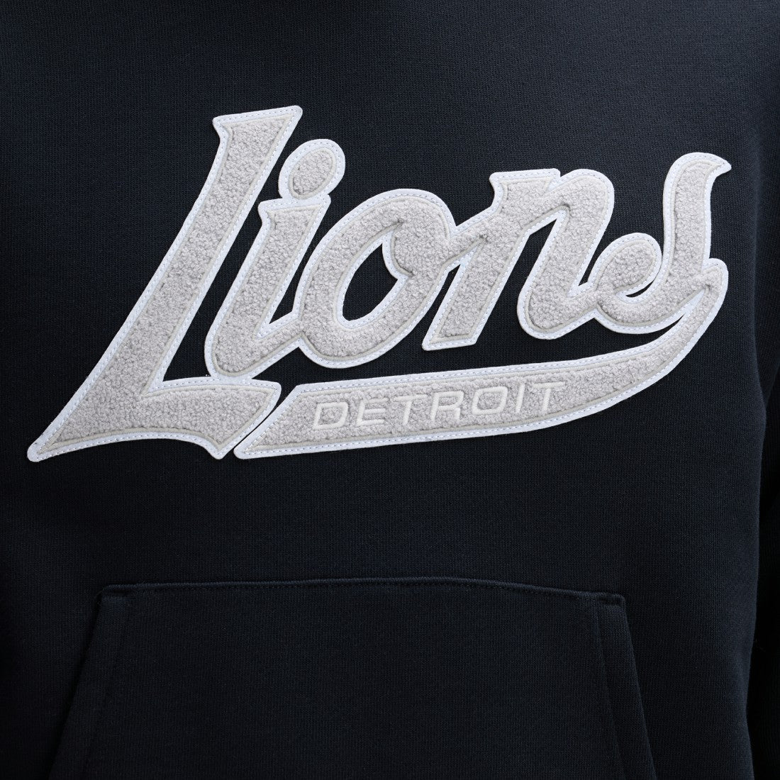 Detroit Lions IconicFleece Tipped Hoodie - Black cheap