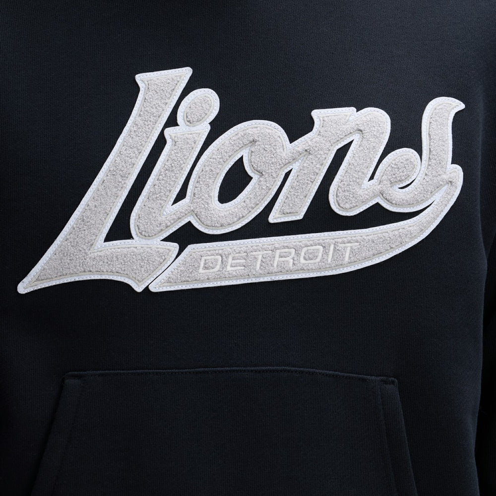 Detroit Lions IconicFleece Tipped Hoodie - Black cheap