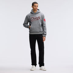 Kansas City Chiefs IconicFleece Tipped Hoodie - Athletic Heather Gray outlet