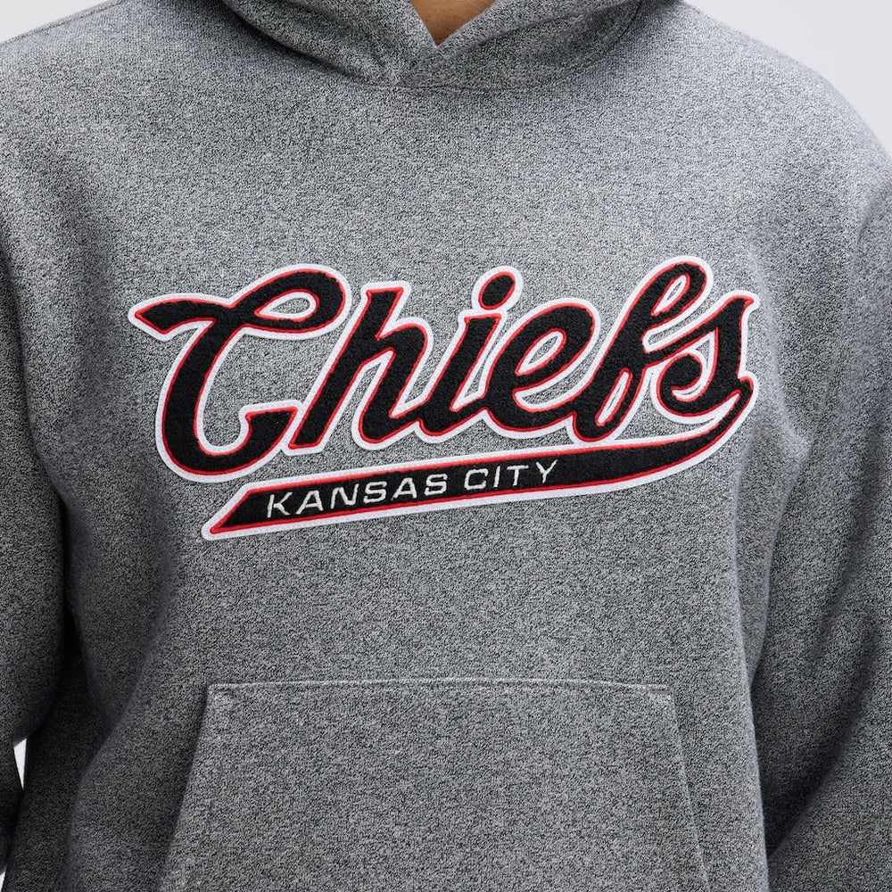 Kansas City Chiefs IconicFleece Tipped Hoodie - Athletic Heather Gray outlet