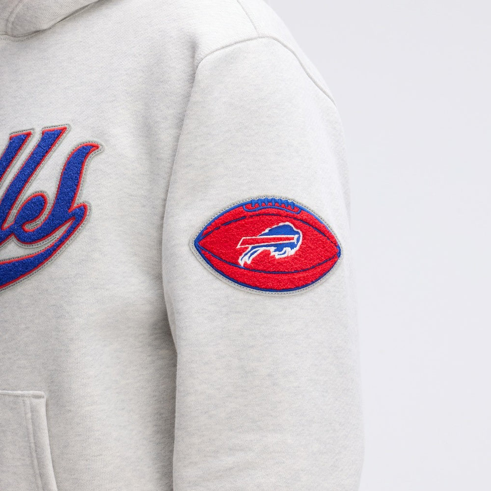 Buffalo Bills IconicFleece Tipped Hoodie - Heather Gray sale