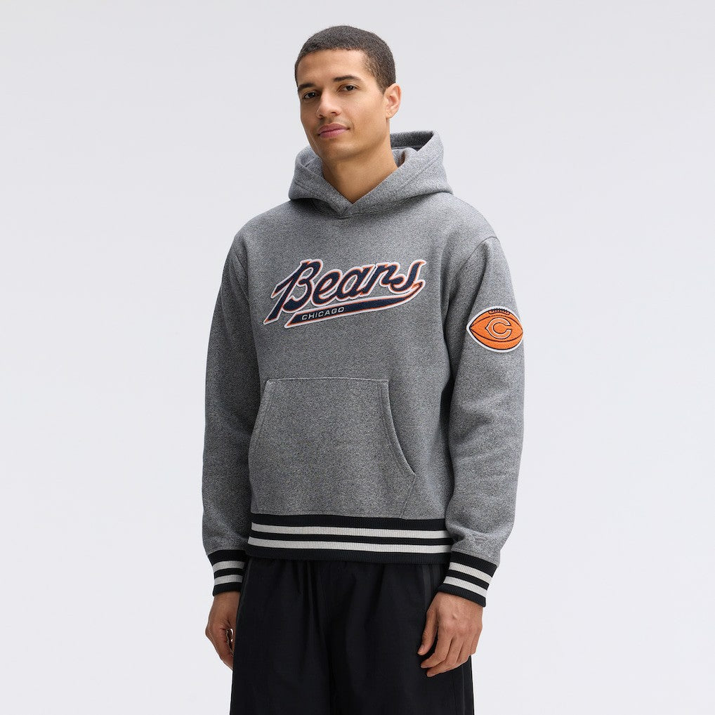 Chicago Bears IconicFleece Tipped Hoodie - Athletic Heather Gray outlet