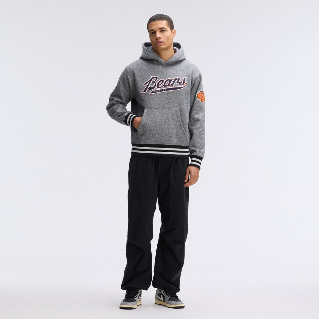 Chicago Bears IconicFleece Tipped Hoodie - Athletic Heather Gray outlet