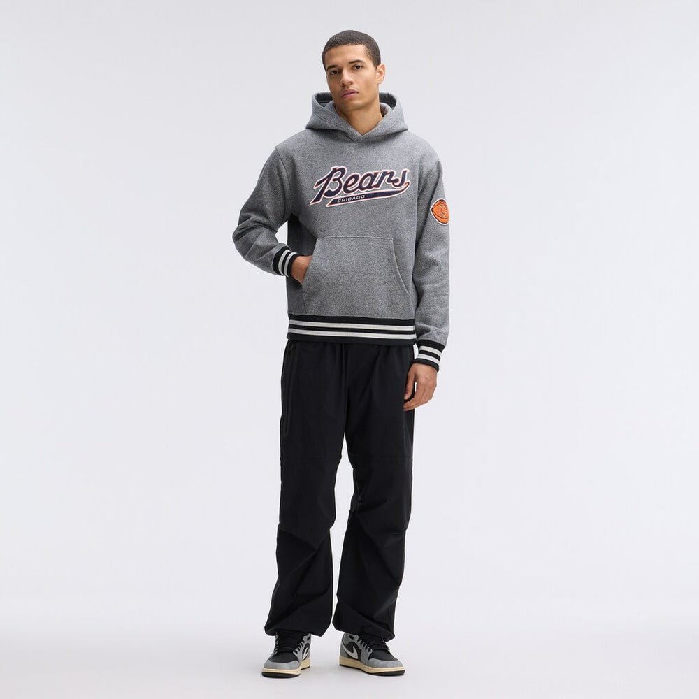 Chicago Bears IconicFleece Tipped Hoodie - Athletic Heather Gray outlet