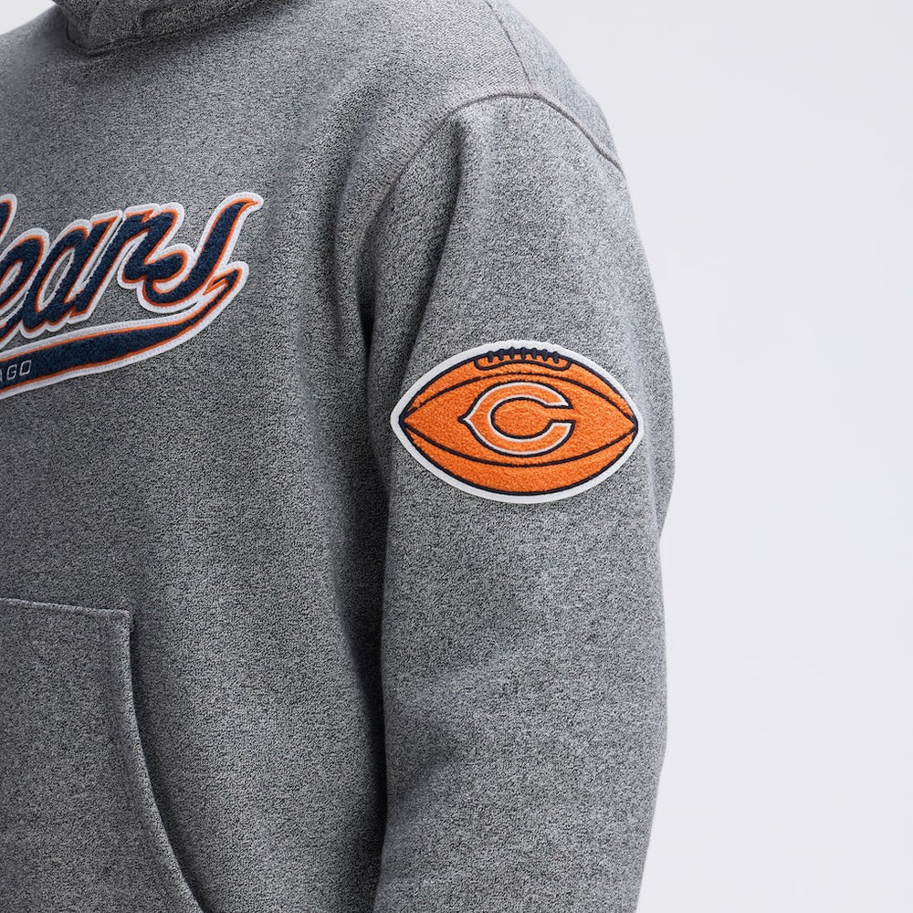 Chicago Bears IconicFleece Tipped Hoodie - Athletic Heather Gray outlet