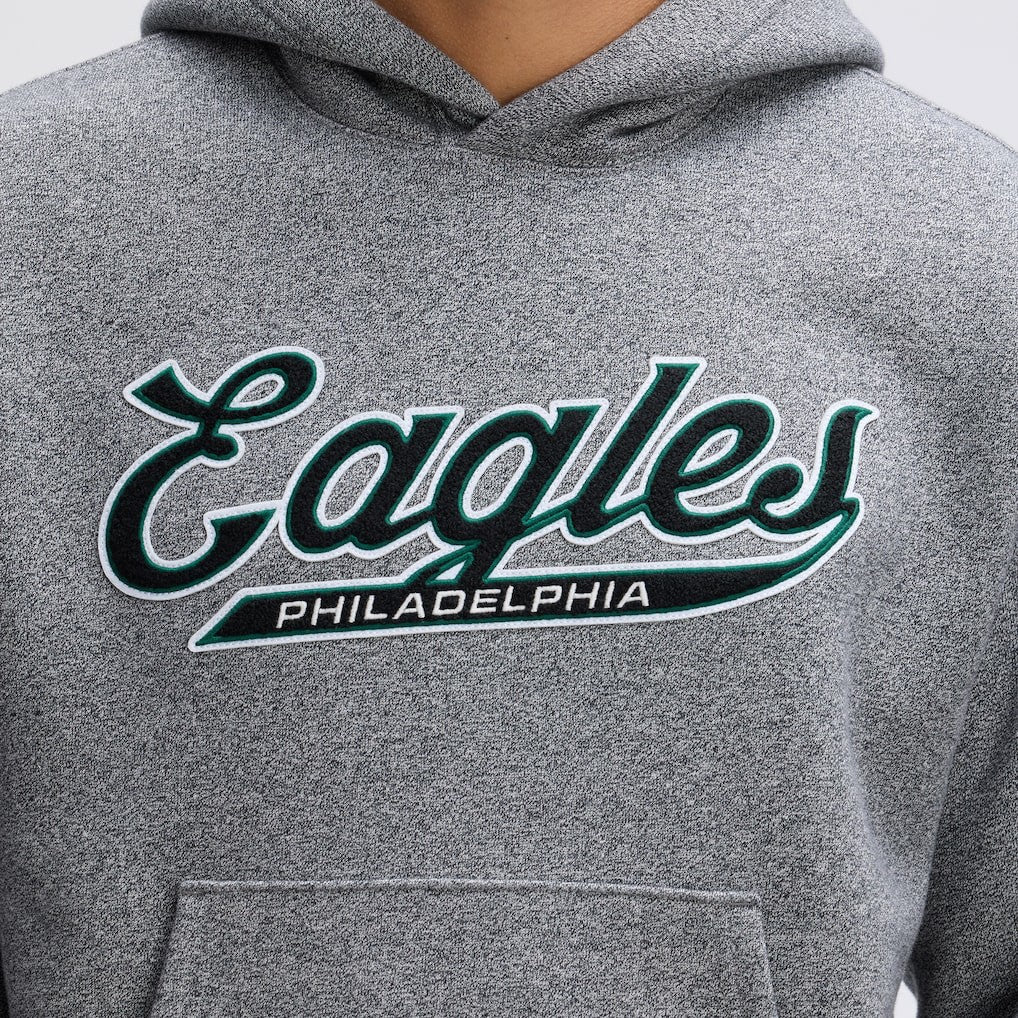 Philadelphia Eagles IconicFleece Tipped Hoodie - Athletic Heather Gray sale