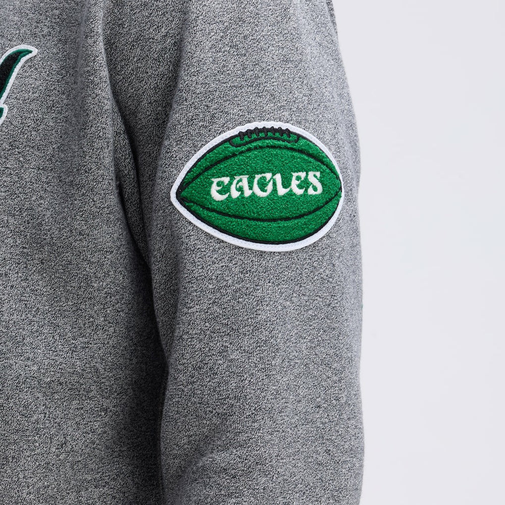 Philadelphia Eagles IconicFleece Tipped Hoodie - Athletic Heather Gray sale