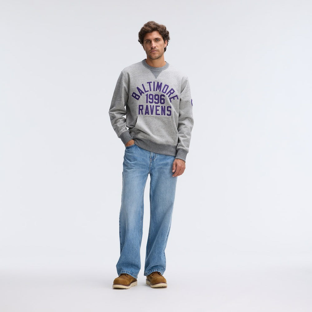Baltimore Ravens IconicFleece Pocket Sweatshirt - Heather Gray on sale