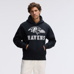 Baltimore Ravens IconicFleece Flocked Hoodie - Black on sale