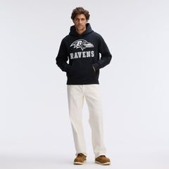 Baltimore Ravens IconicFleece Flocked Hoodie - Black on sale