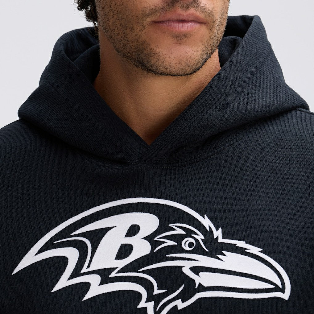 Baltimore Ravens IconicFleece Flocked Hoodie - Black on sale