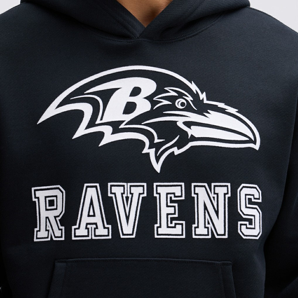 Baltimore Ravens IconicFleece Flocked Hoodie - Black on sale