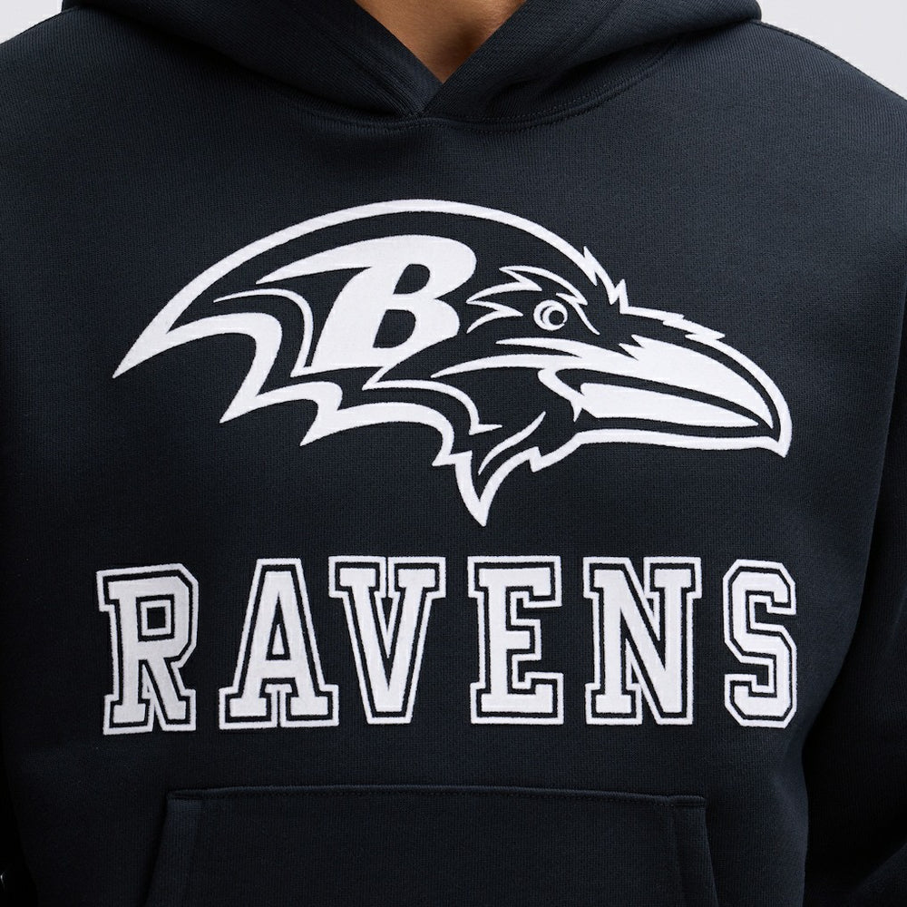 Baltimore Ravens IconicFleece Flocked Hoodie - Black on sale