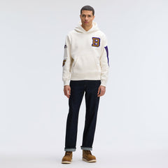 Baltimore Ravens IconicFleece Letterman Hoodie - Oatmeal discount