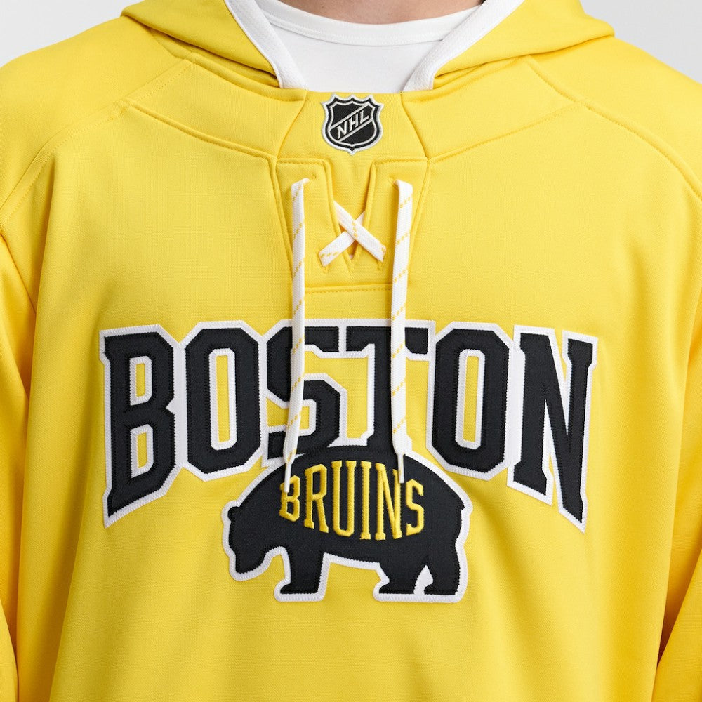 Boston Bruins Fanatics 2026 NHL Stadium Series Lace Up Hoodie Gold