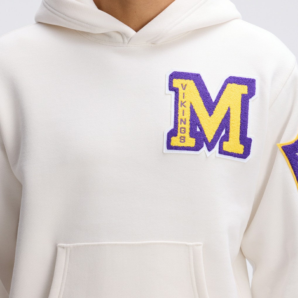 Minnesota Vikings IconicFleece Letterman Hoodie - Oatmeal cheap