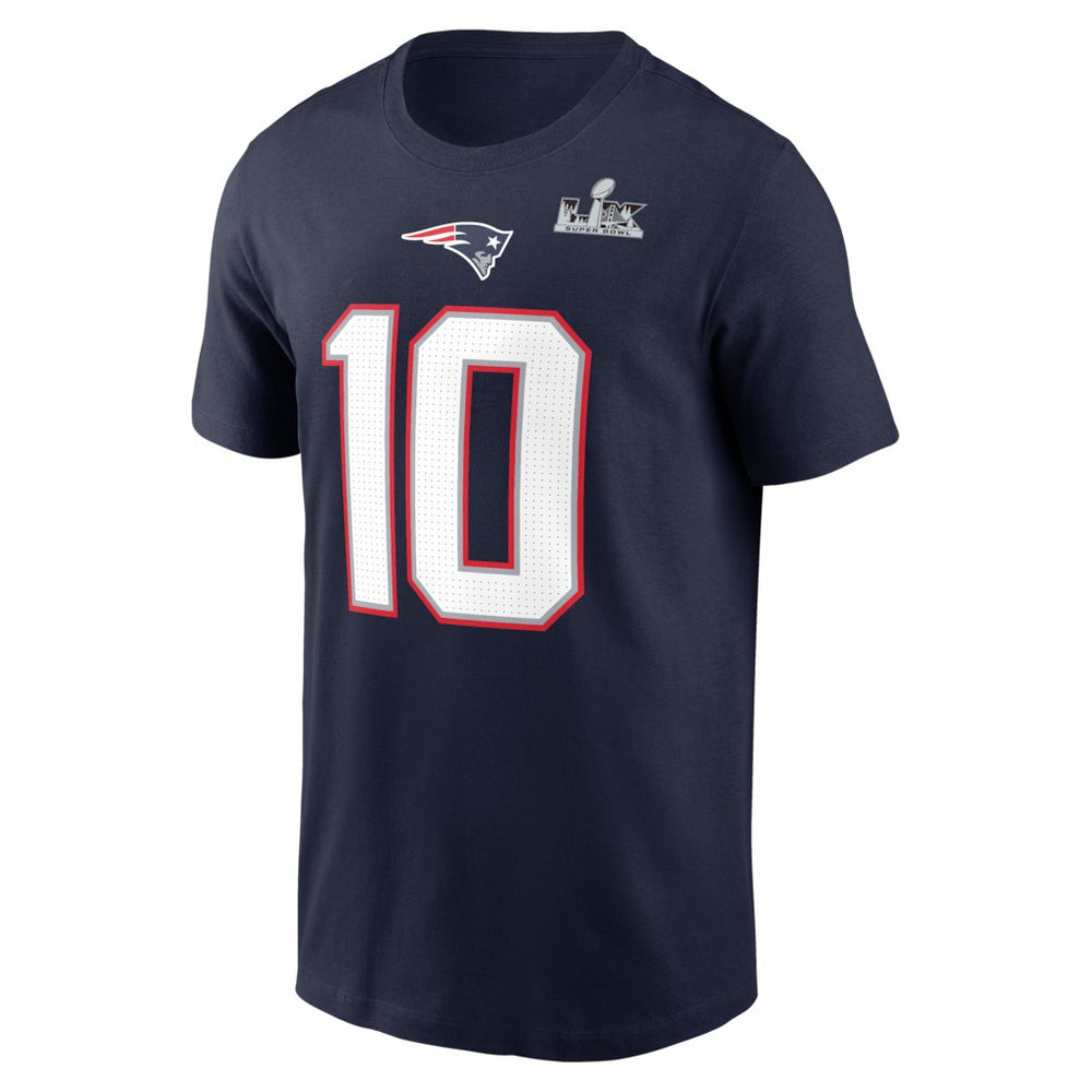 Drake Maye New England Patriots Super Bowl LX Patch Name & Number T-Shirt - Navy | Nike cheap