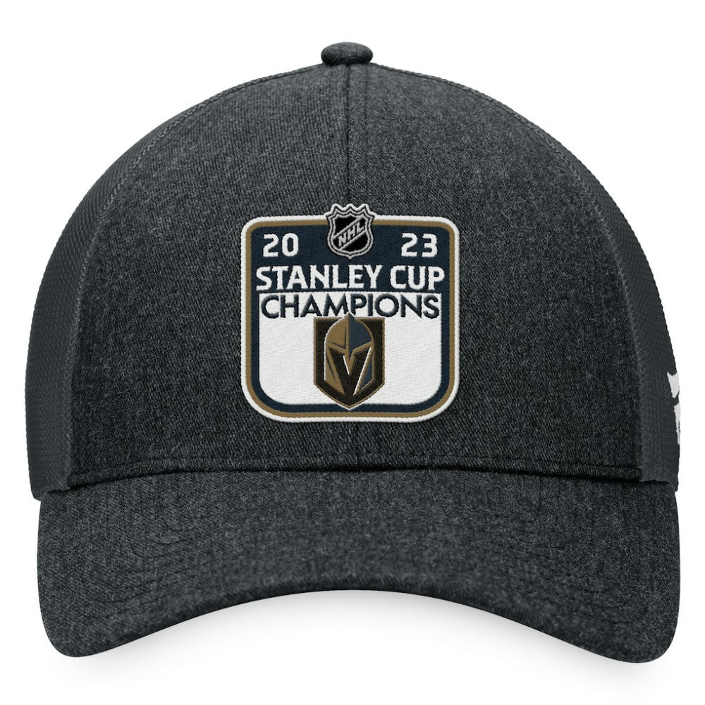 Vegas Golden Knights Fanatics 2023 Stanley Cup Champions Locker Room Adjustable Hat Charcoal