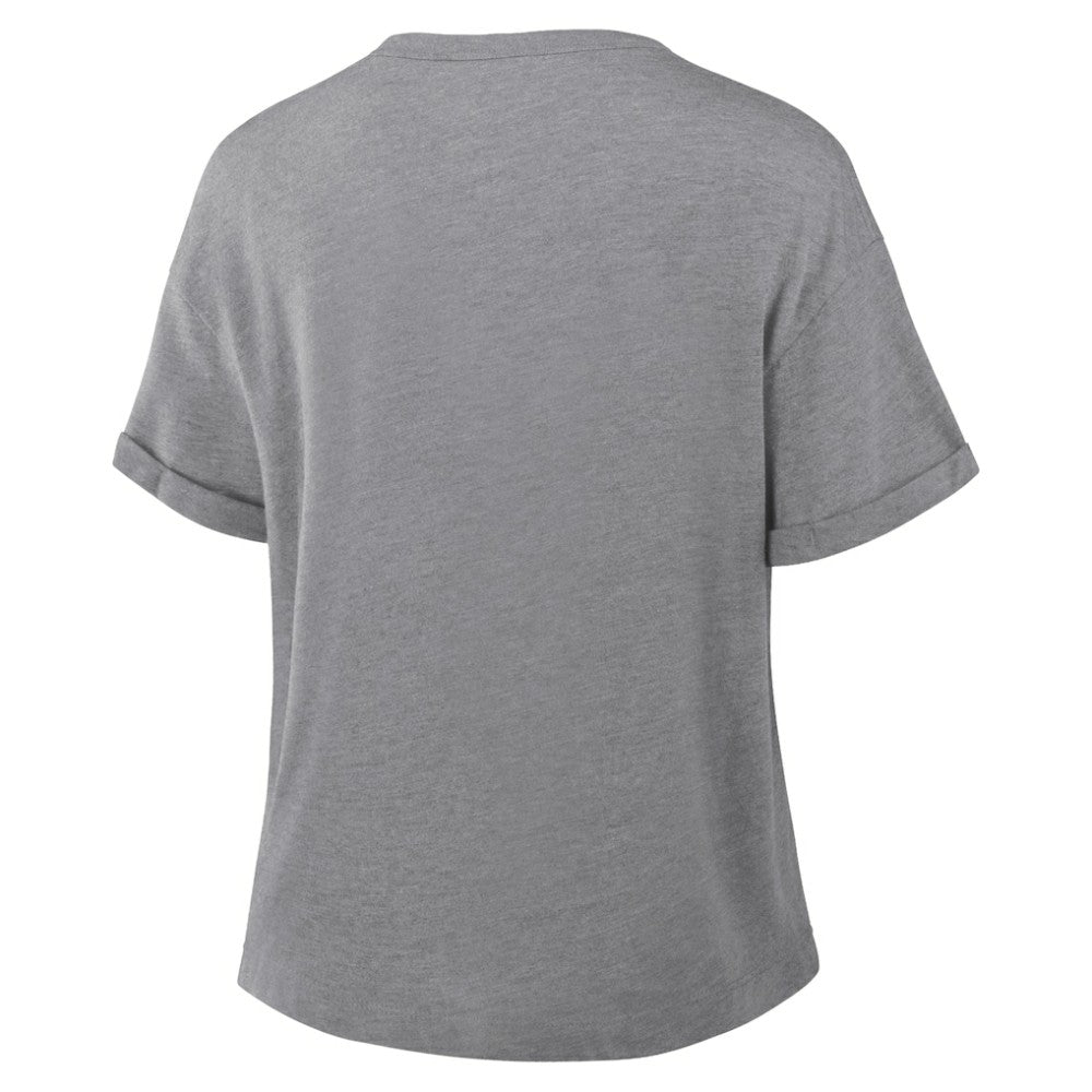 Utah Mammoth Fanatics Women's Tribute Tri-Blend Boxy T-Shirt Heather Gray