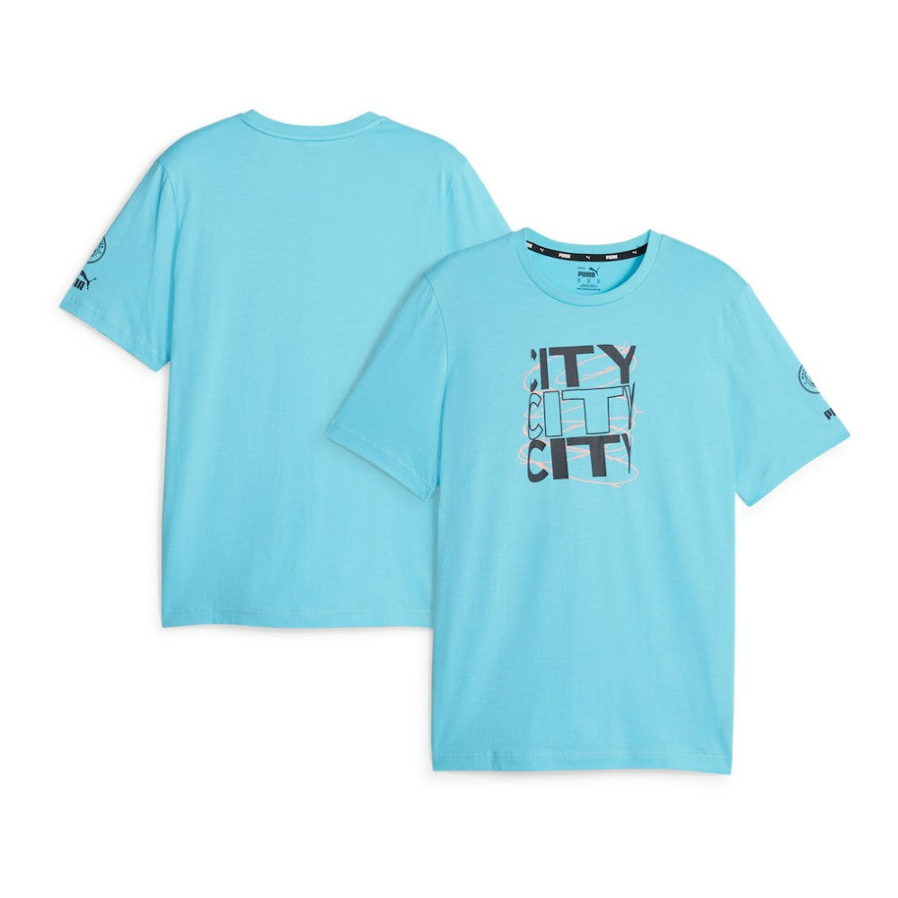 Manchester City FtblCore Graphic T-Shirt - Sky Blue | Puma cheap