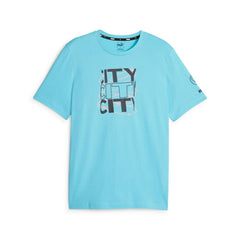 Manchester City FtblCore Graphic T-Shirt - Sky Blue | Puma cheap