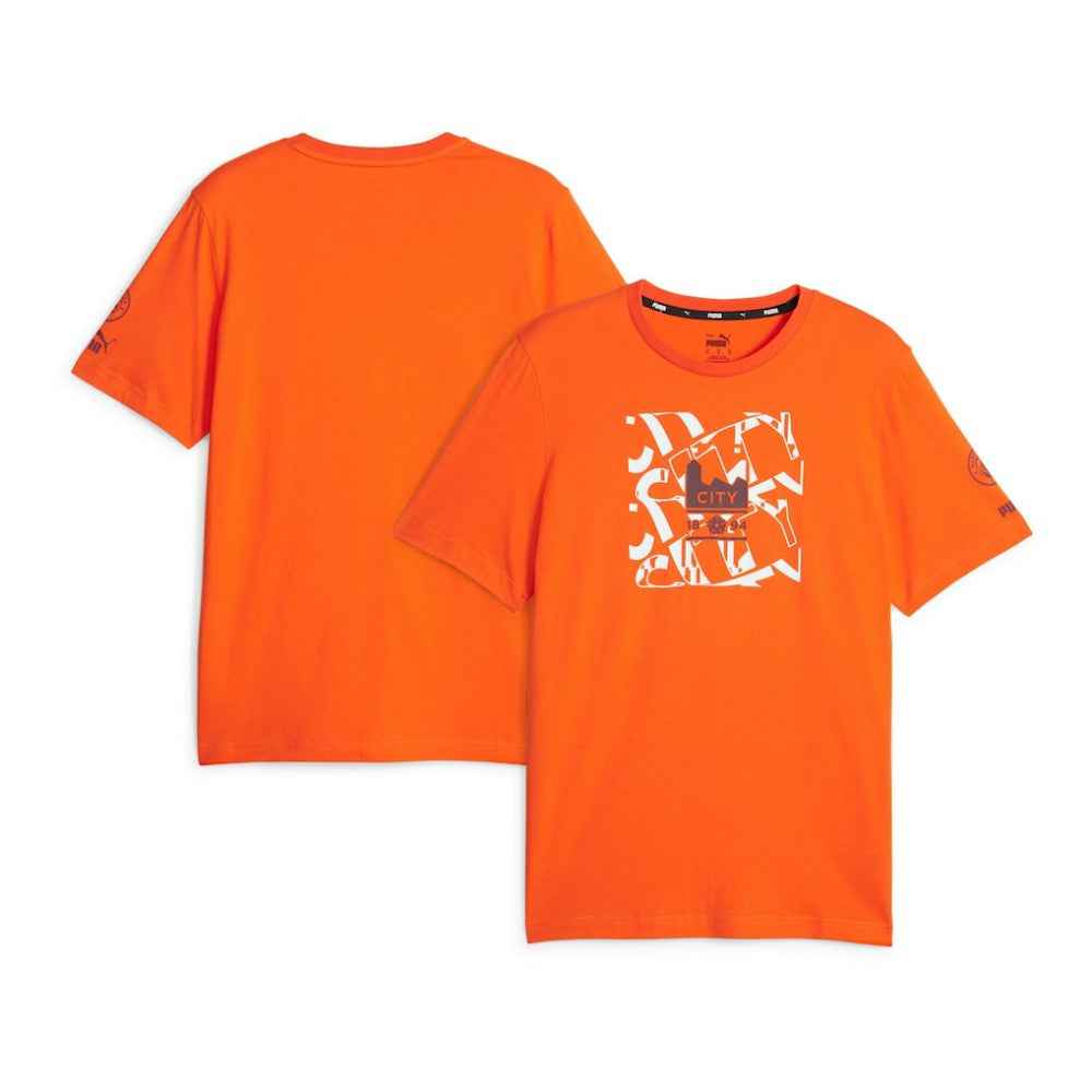 Manchester City FtblCore Graphic T-Shirt - Orange | Puma shop