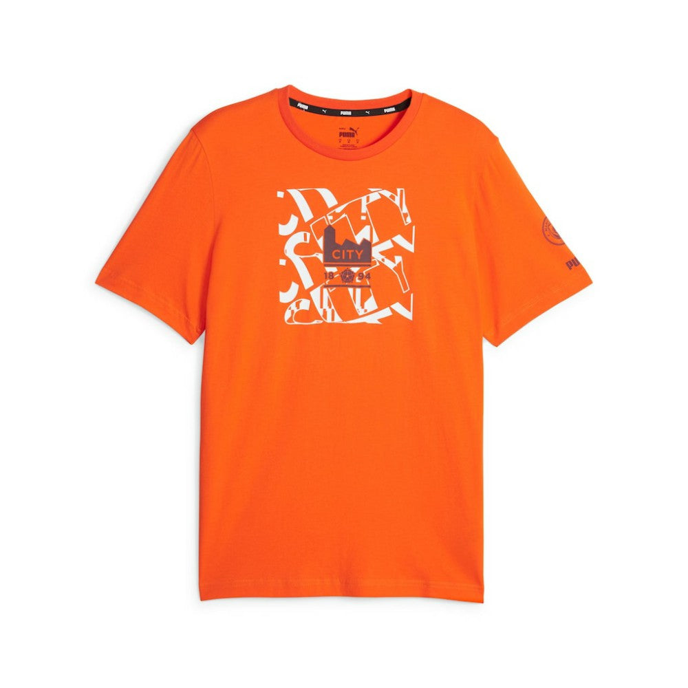 Manchester City FtblCore Graphic T-Shirt - Orange | Puma shop