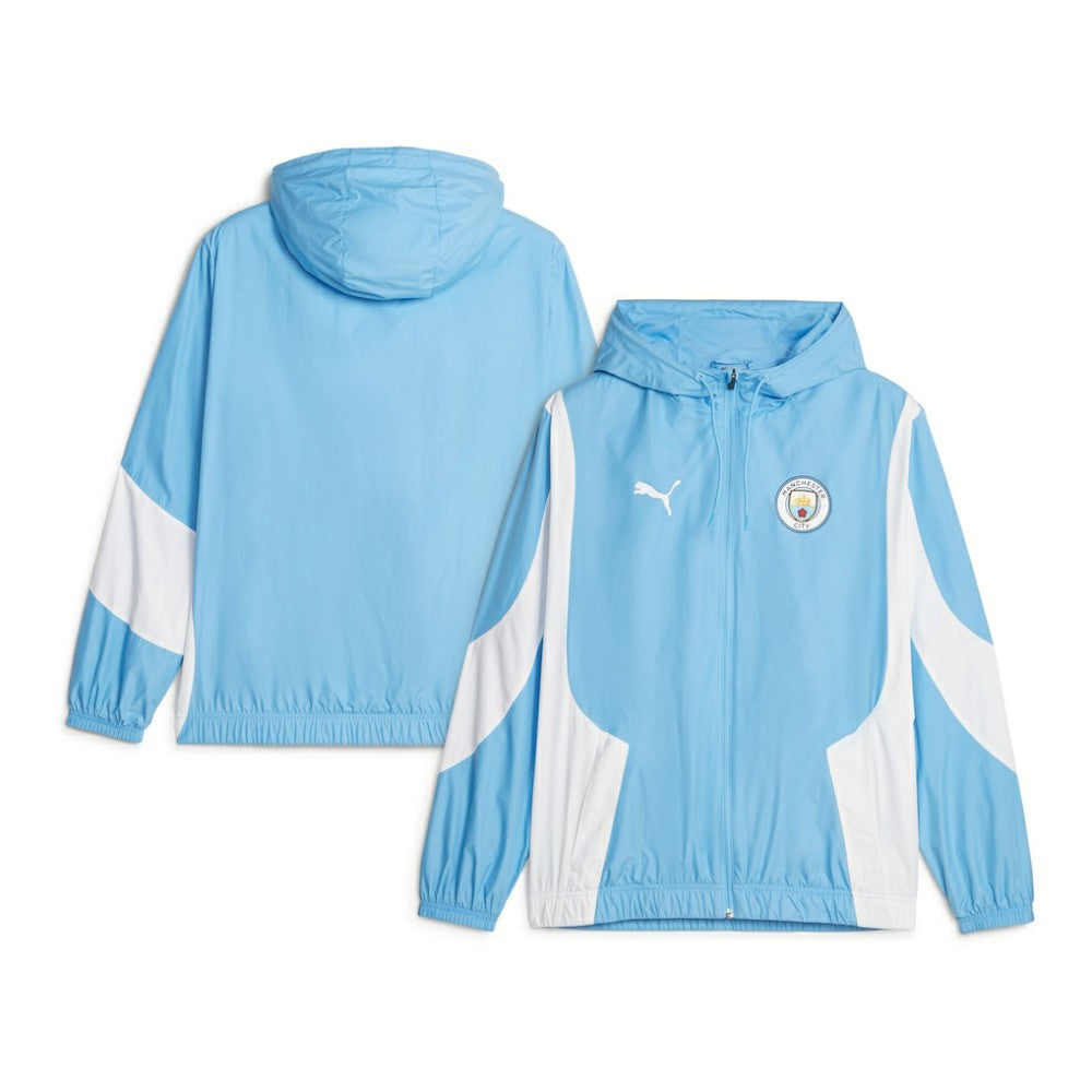 Manchester City 2023/24 Pre-Match Anthem Full-Zip Hoodie Jacket - Sky Blue | Puma shop