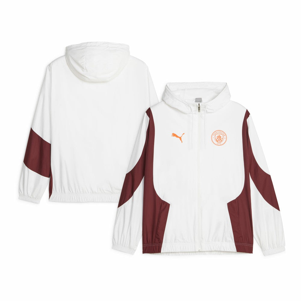 Manchester City 2023/24 Pre-Match Anthem Full-Zip Hoodie Jacket - White | Puma discount