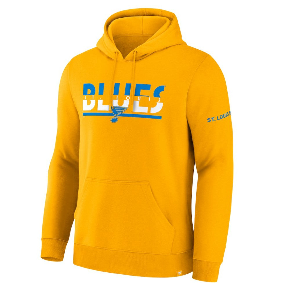St. Louis Blues Fanatics Half Wall Legacy Hoodie Gold