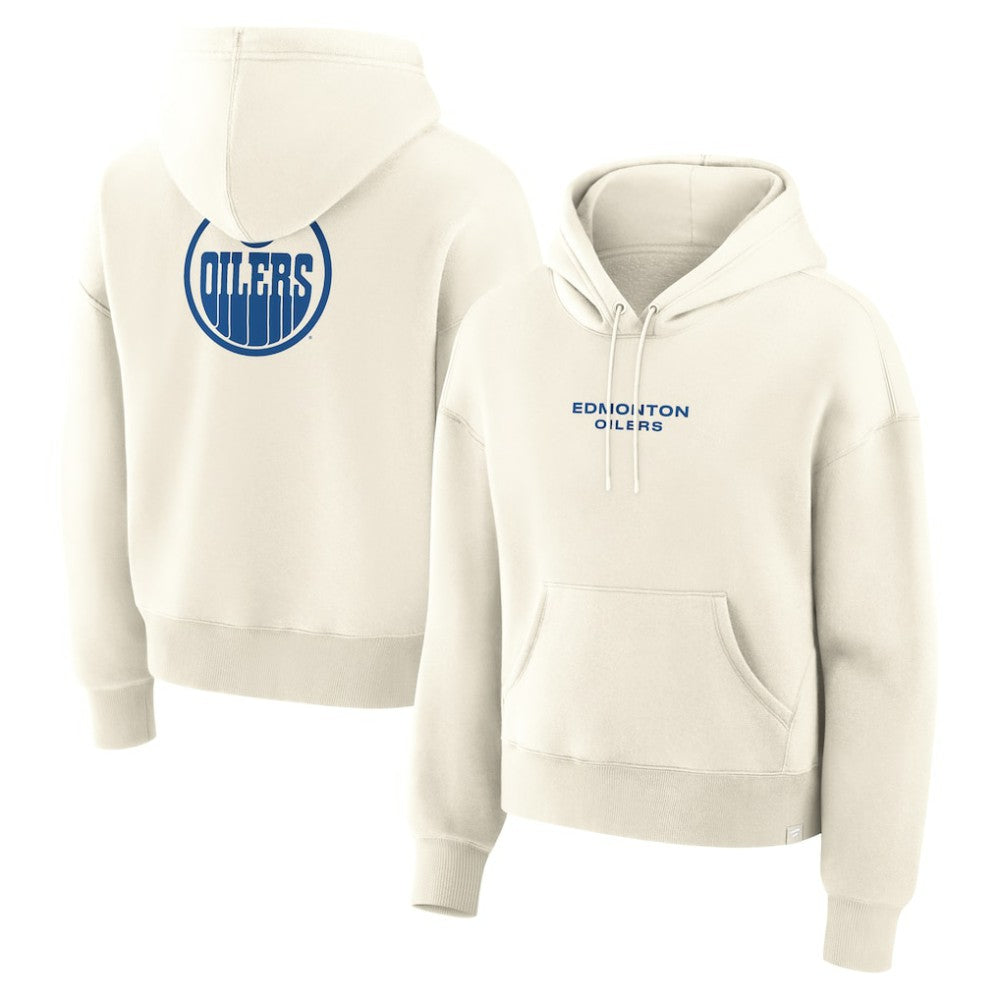 Edmonton Oilers Fanatics Women's Neutral Zone Legacy Hoodie Cream
