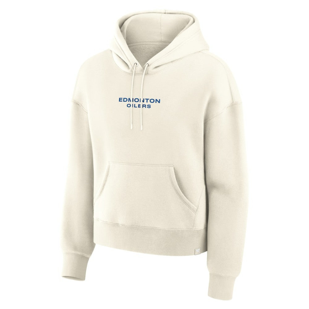 Edmonton Oilers Fanatics Women's Neutral Zone Legacy Hoodie Cream